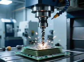 Uniwel Circuits 10 couches de forage arrière + carte HDI de trou de disque